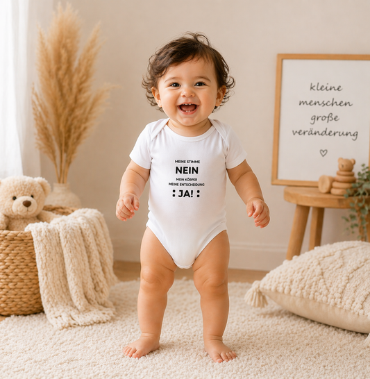 Baby Strampler „Wenn Mama Nein sagt, sagt Tante bestimmt Ja" | Lustiges Geschenk zur Geburt | 100% Baumwolle